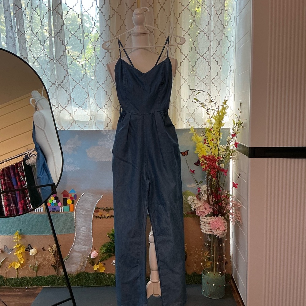 Umgee Women's Blue Denim Overalls